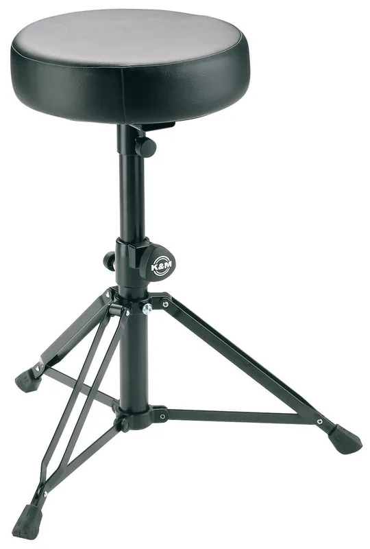 Top-Qualität K&M 14015 Drumhocker runde Sitzfläche Leder sehr stabil Lochraster