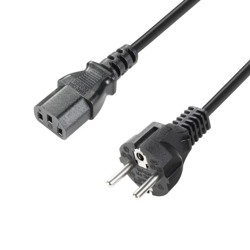 Ab Werk Kaltgerätekabel Netzkabel 5,0m 3 x 0,75 mm² Farbe: schwarz