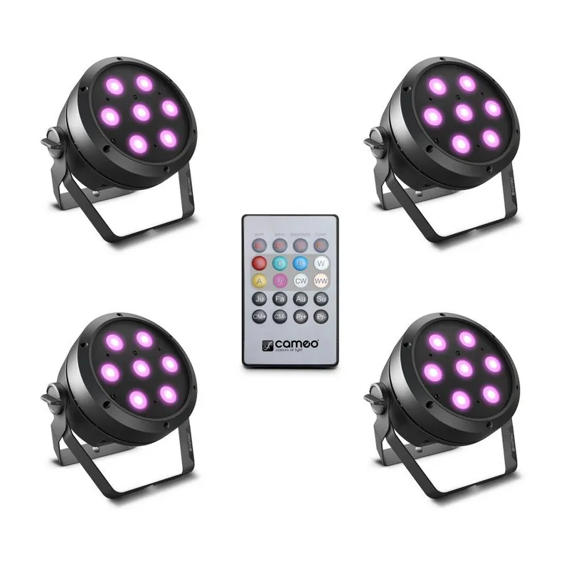 Cameo ROOT PAR 4 SET 1 bestehend aus: 4 x CLROOTPAR4 inkl. IR-Fernbedienung Must-Have