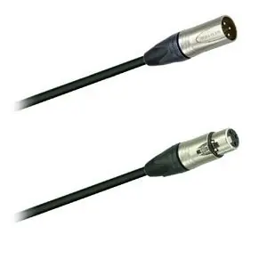 DMX-Kabel Neutrik XLR male/female, 3 pol. 10 Meter, für Lichtsteuerung, schwarz Expressversand