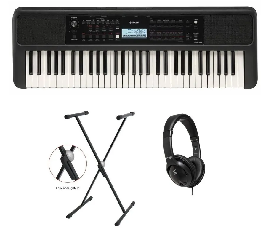 Yamaha PSR-E383 SetKeyboard mit Stativ und Stereo-Kopfhörer Aktuell