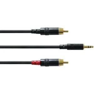 Cordial CFY 1,5 WCC, 1,5m, 3,5mm Stereo Klinke2x Cinch male Insertkabel Sonderangebot