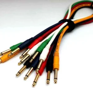 Zertifiziert Patchkabel 0,60 m 6,3mm Klinkenstecker, 6-Stück-Pack
