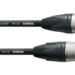 Preisreduziert Cordial CXM 10 FM-BK Mikrofonkabel Neutrik XLR male/female, 10 Meter schwarz