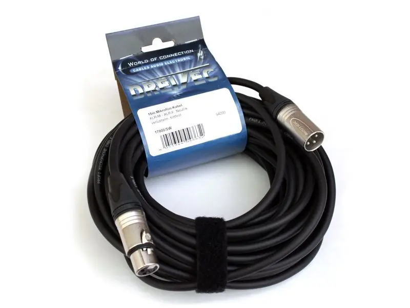 Begrenztes Angebot Mikrofonkabel Neutrik XLR male/female, 15 Meter, schwarz