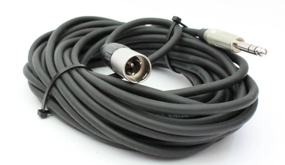 Exklusiv Mikrofonkabel Amphenol XLR male/ 6,3mm StereoKlinkenstecker, 10 Meter, schwarz