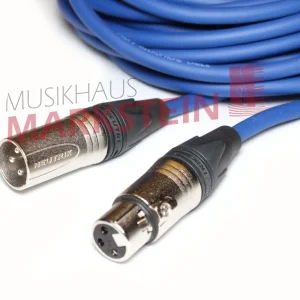 Mikrofonkabel Neutrik XLR male/female, 5 Meter blau Ausverkauf