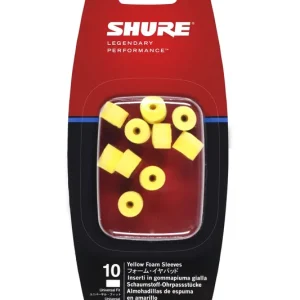 Weltweiter Versand Shure EAYLF1-10 Schaumstoff-Ohrpassstücke, gelb für InEar-Hörer