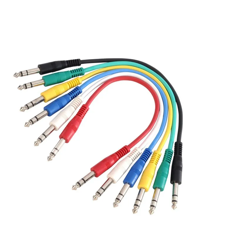 Patchkabel 0,30 m 6,3mm Stereo Klinkenstecker beidseitig, 6-Stück-Pack Top-Angebot