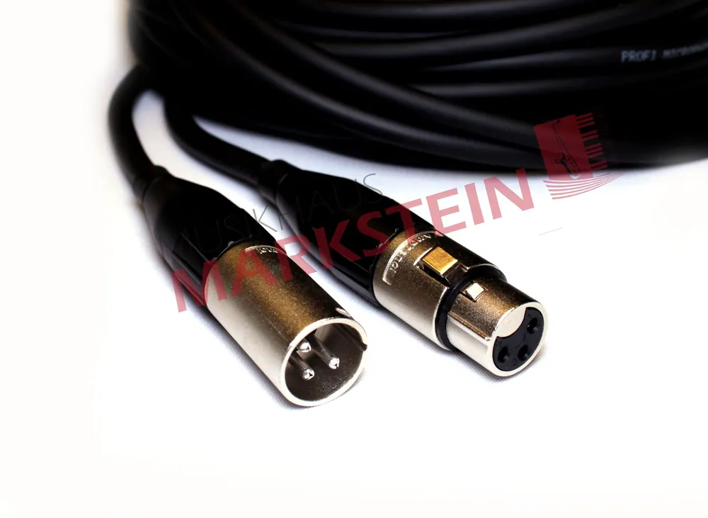 Günstig Mikrofonkabel Amphenol XLR male/female, 0,5 Meter, schwarz