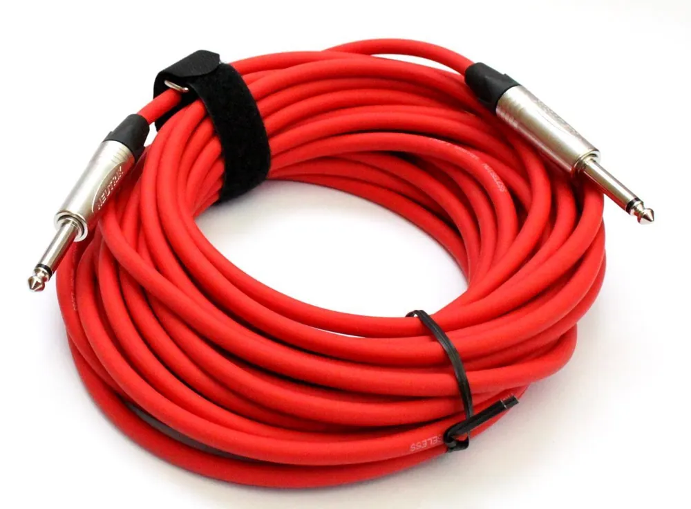 Sofort Bestellen Gitarrenkabel 6,3mm Klinke/Klinke, Mono, Neutrik, 10 Meter, rot