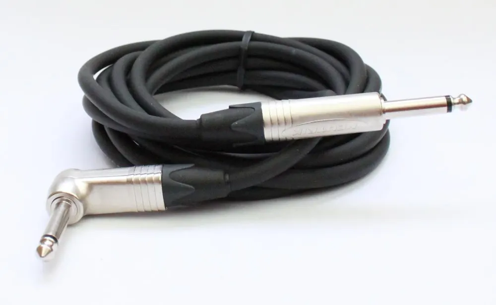Bestseller Gitarrenkabel 6,3mm Winkelklinke/Klinke, Mono, Neutrik, 3 Meter, schwarz