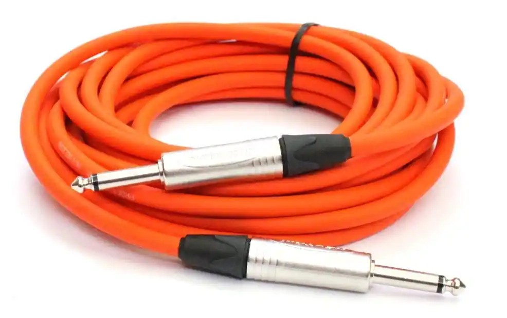 Top-Preis Gitarrenkabel 6,3mm Klinke/Klinke, Mono, Neutrik, 6 Meter, orange