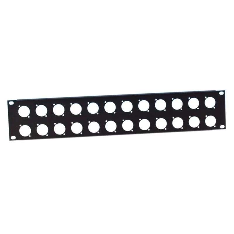 Adam Hall 872214 - 19" U-Rackblende 2 HE, für 24 Buchsen Kostenloser Versand