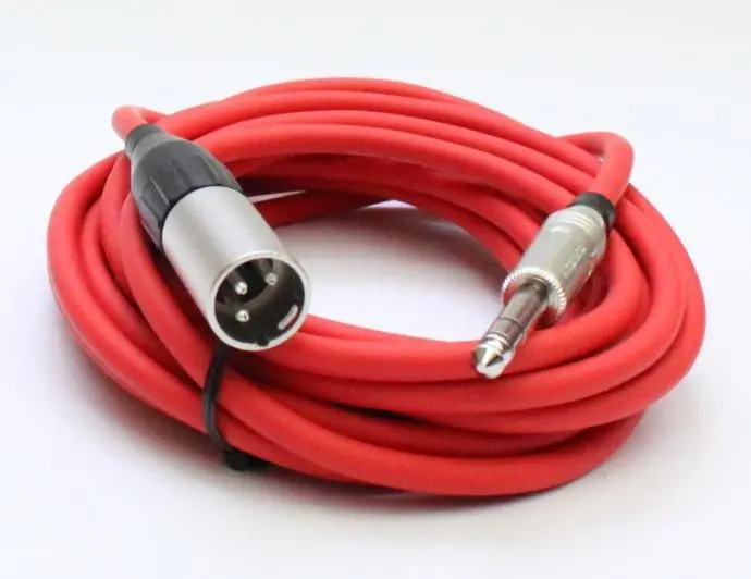 Mikrofonkabel Amphenol XLR male/ 6,3mm StereoKlinkenstecker, 5 Meter, rot Direktkauf