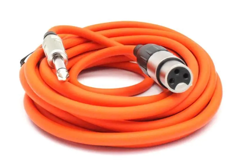 Mikrofonkabel Amphenol XLR female/ 6,3mm Klinkenstecker, 5 Meter, orange Nur Heute