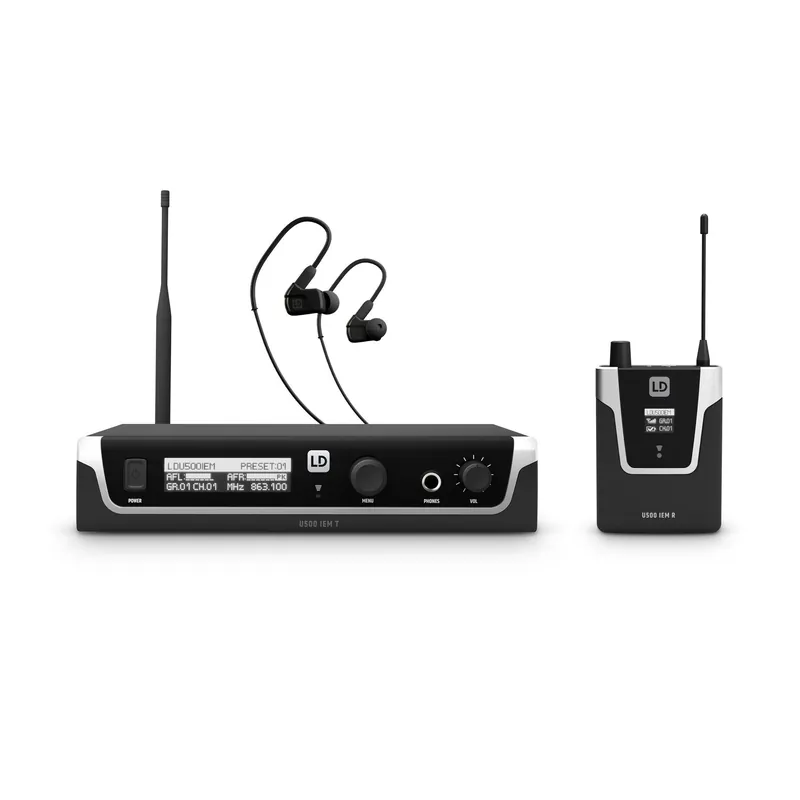 Must-Have LD Systems U508 IEM HP In-Ear Set 823 - 832 MHz und 863 - 865 MHz , 9,5"