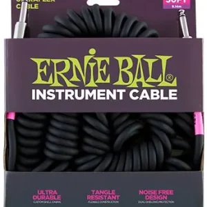 Angebot Ernie Ball EB6044 Spiral-Instrumentenkabel 9,14m Klinke/Klinke 6,3mm Monoklinke