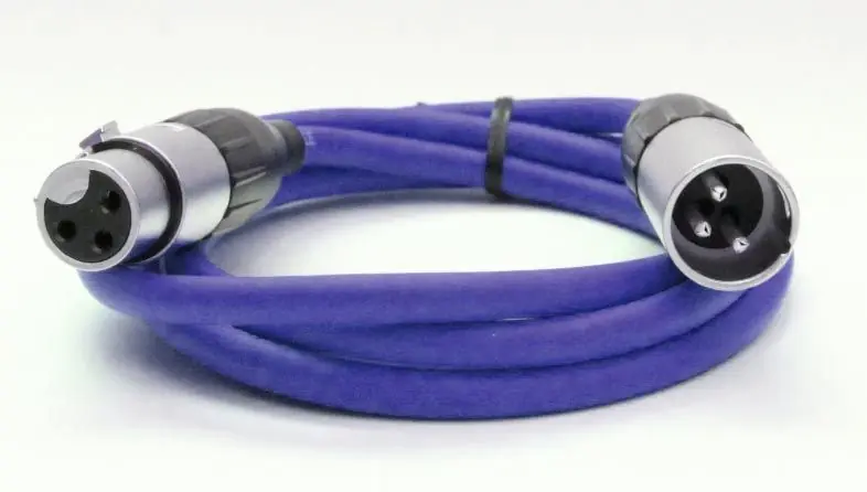 Mikrofonkabel Amphenol XLR male/female, 1 Meter, blau Exklusiv