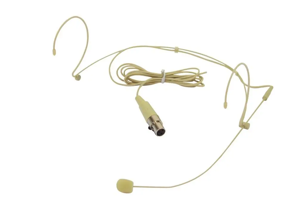 Handgefertigt OMNITRONIC HS-1100 Headset-Mikrofon, Nackenbügel, Kondensator, Niere, beige