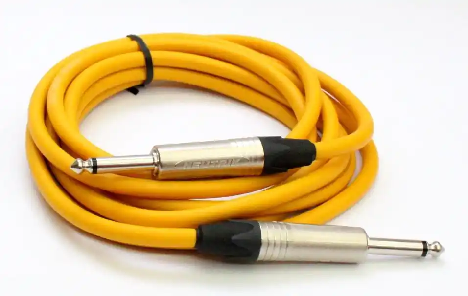 Preis Gesenkt Gitarrenkabel 6,3mm Klinke/Klinke, Mono, Neutrik, 3 Meter, gelb