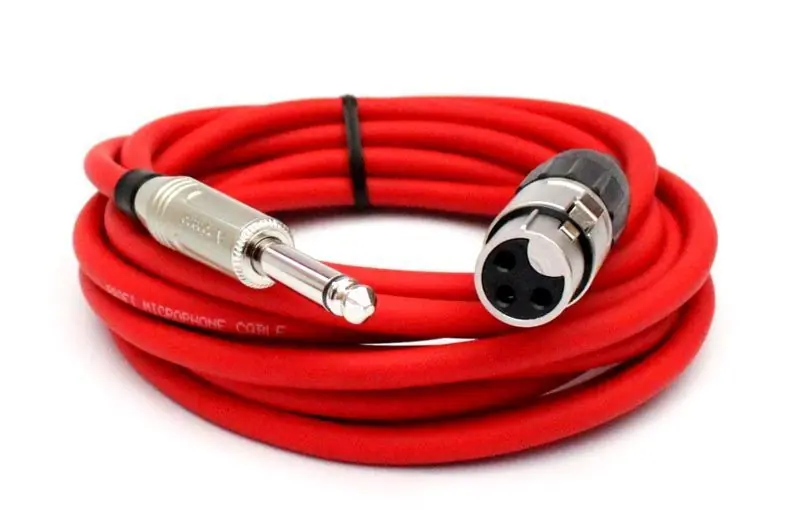 Mikrofonkabel Amphenol XLR female/ 6,3mm Klinkenstecker, 3 Meter, rot Top-Preis