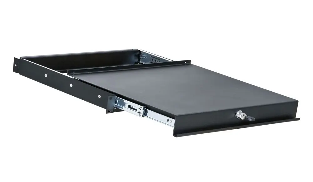 K&M 49070 19" Rack-Ablage ausziehbar 1 HE Stahlblech schwarz Saisonangebot
