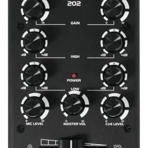 Top-Preis OMNITRONIC GNOME-202 Mini-Mixer schwarz 2-Kanal DJ-Mixer für Einsteiger