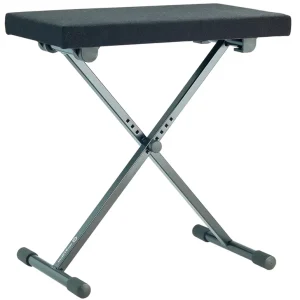 14066 Keyboardbank Metall schwarz Sitzpolster schwarz Stoff Geprüft