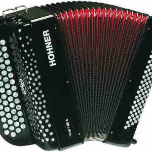 Nova II 80A schwarz C-Griff Chromatisches Knopfakkordeon Neue Ware