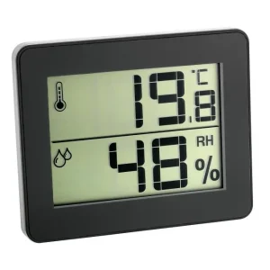 Schnäppchen Digitales Hygro-/Thermometer, slim, schwarz