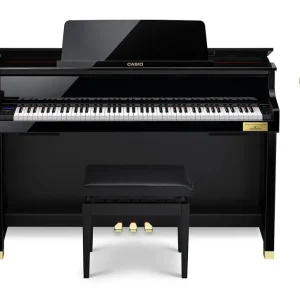 GP-510 BP Set mit Klavierbank und AKG Kopfhörer Celviano Schwarz hochglanz Schneller Versand