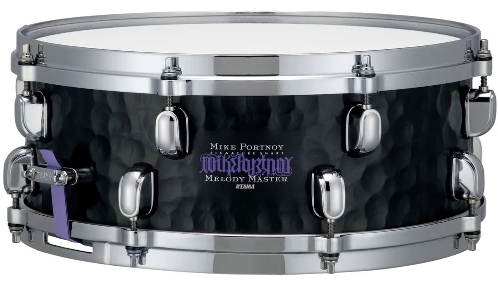 Mike Portnoy Snare 14x5,5 Steel Hammered Flat Black Sonderaktion