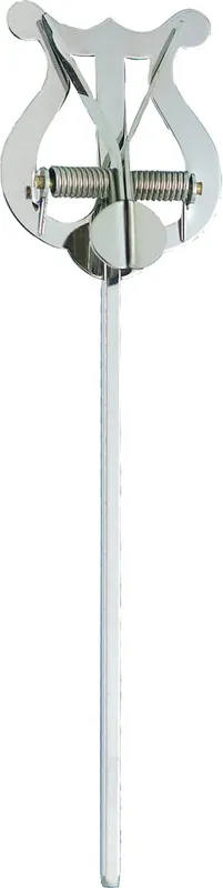 Marschgabel vernickelt kleine Lyra, 2 Drücker, 16cm Highlight