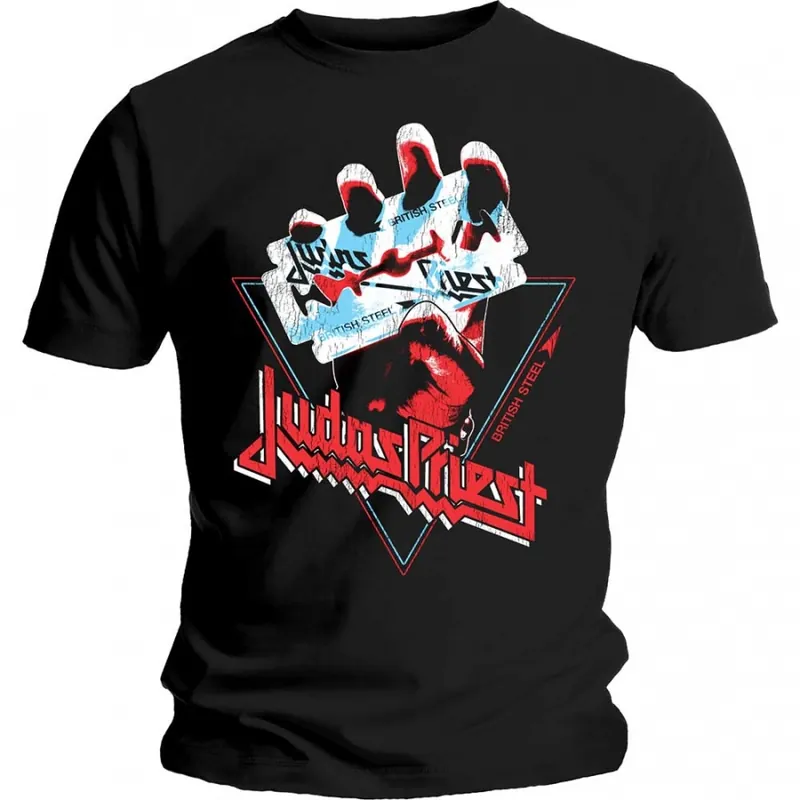 Judas Priest British Steel Hand Triangle T-Shirt L Ab Werk